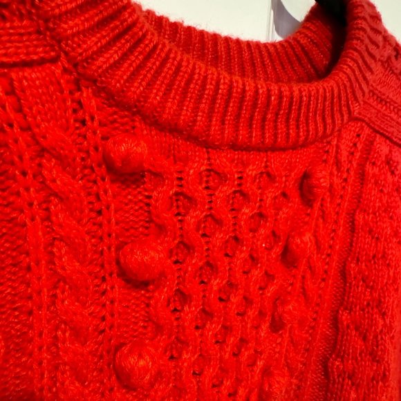 J. Crew Red Wool Blend Crew Neck Sweater - Size Large - Picture 2 of 12